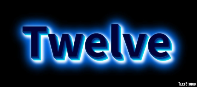 Twelve Tekst Effect