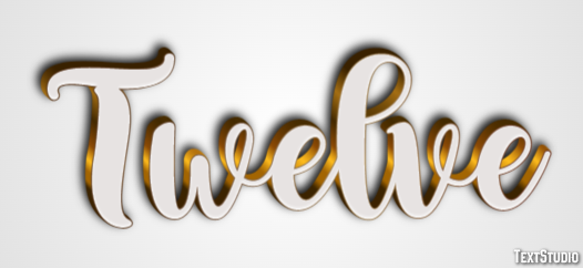 Twelve Эффект текста