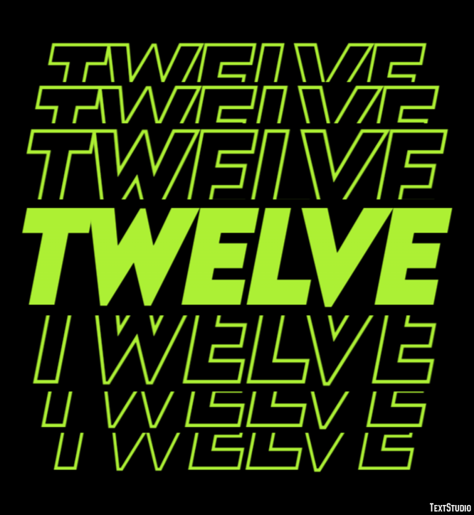 Twelve Эффект текста