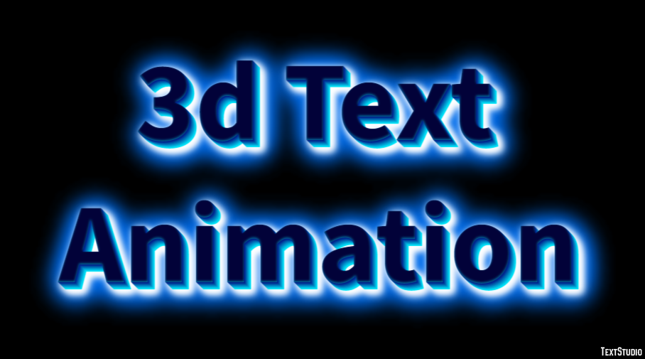 3d Text Animation Efeito de texto