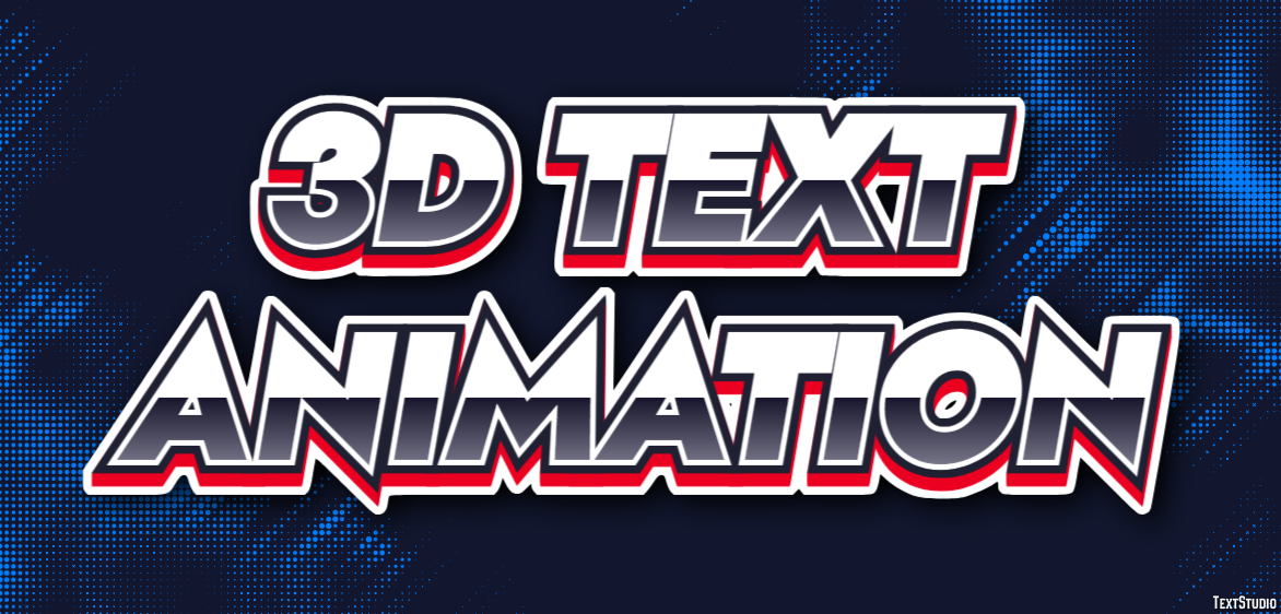 3d Text Animation Efeito de texto