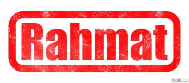 Rahmat Texteffekt