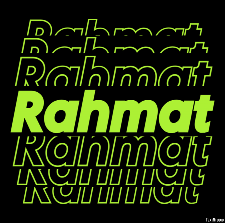 Rahmat Texteffekt