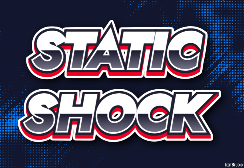 Static Shock Text Effect