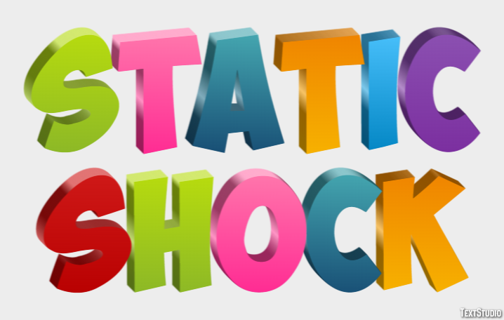 Static Shock Effetto testo