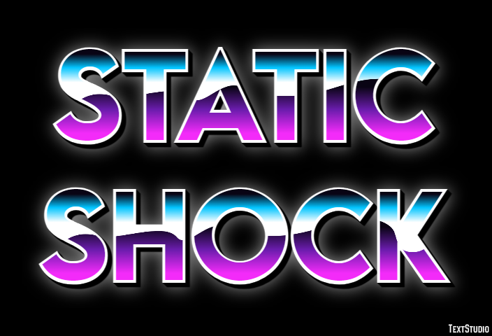 Static Shock Text Effect