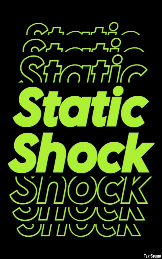 Static Shock Text Effect