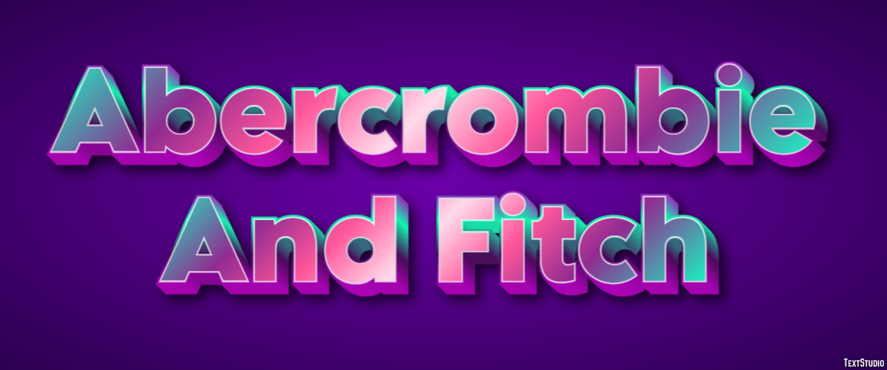 Abercrombie And Fitch Efekt tekstowy