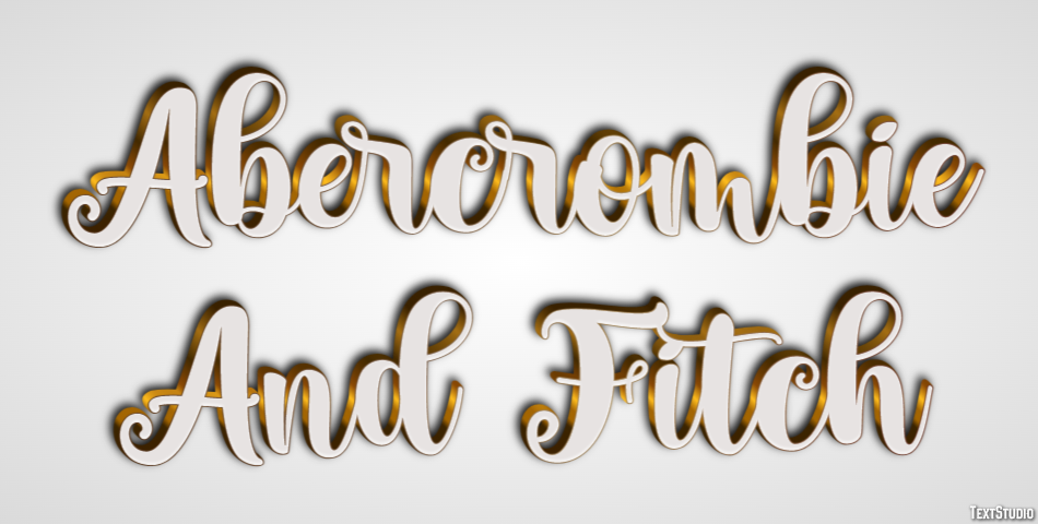 Abercrombie And Fitch Efekt tekstowy