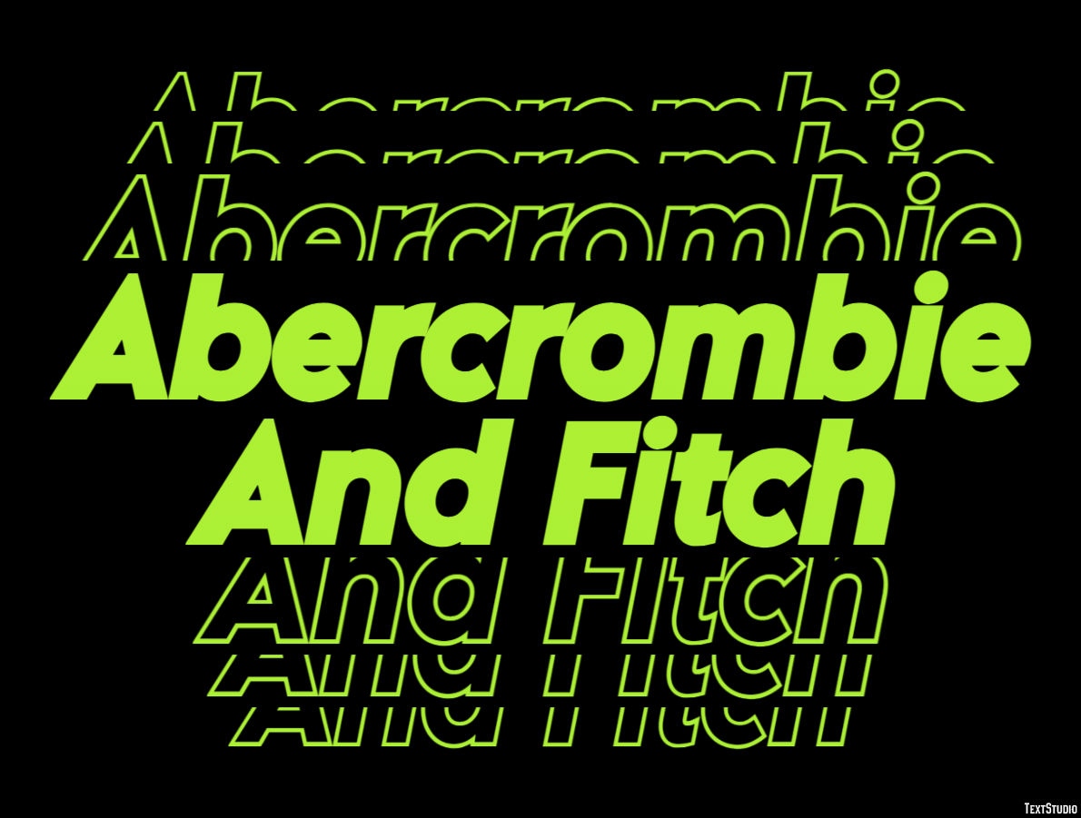 Abercrombie And Fitch Effetto testo