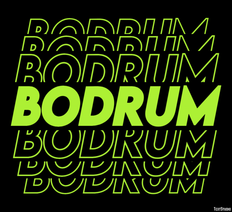 Bodrum Efeito de texto