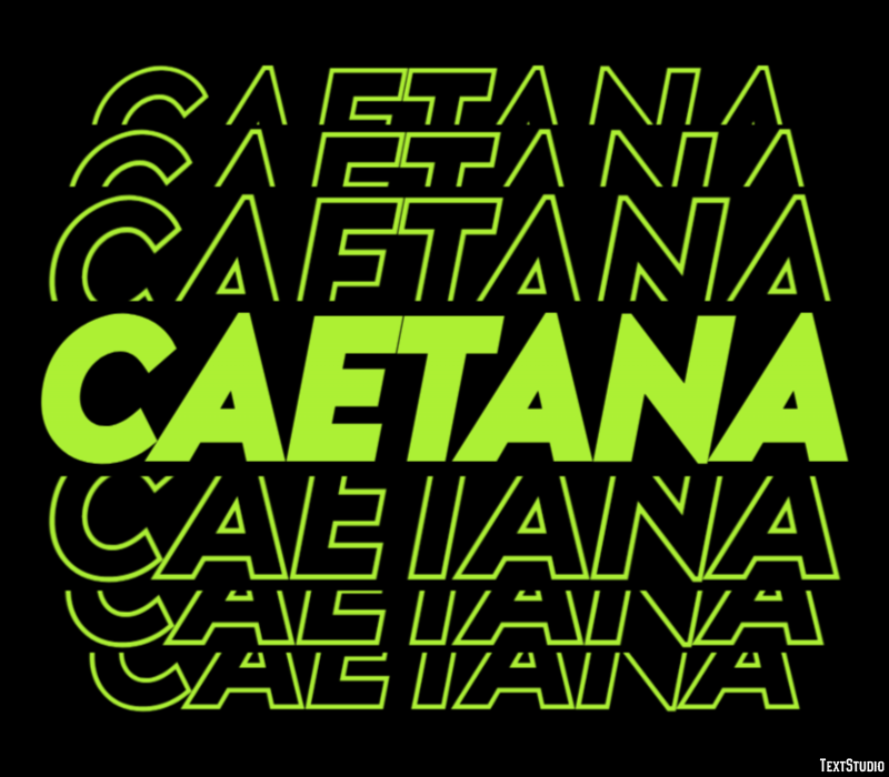 Caetana Efeito de texto