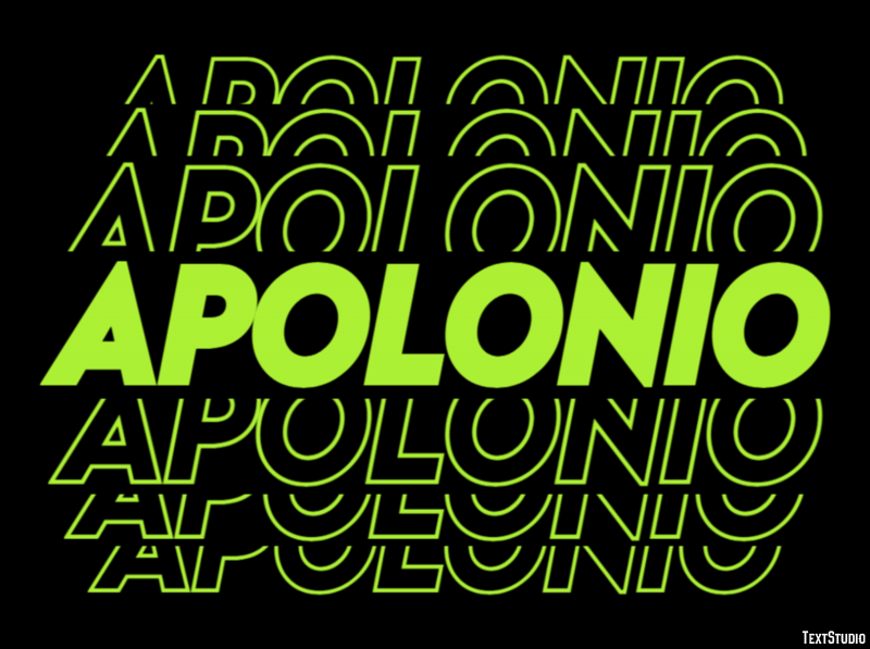 Apolonio Efecto de Texto