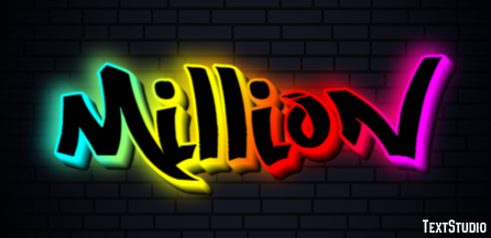 Million Effetto testo