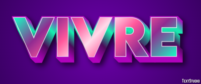 Vivre Effet de texte
