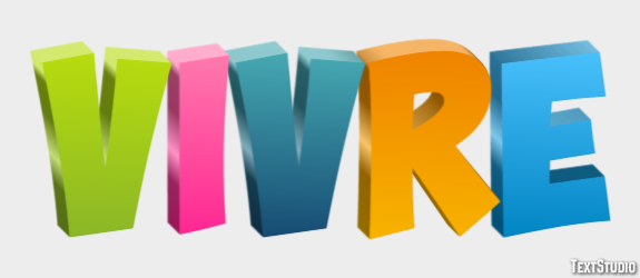 Vivre Effet de texte