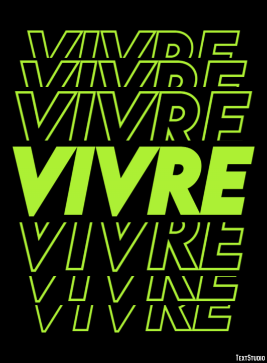 Vivre Effet de texte