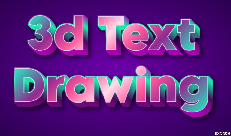 3d Text Drawing Text Effect