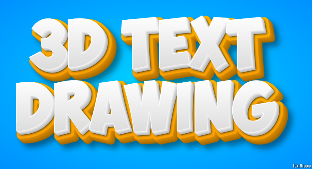 3d Text Drawing Efeito de texto
