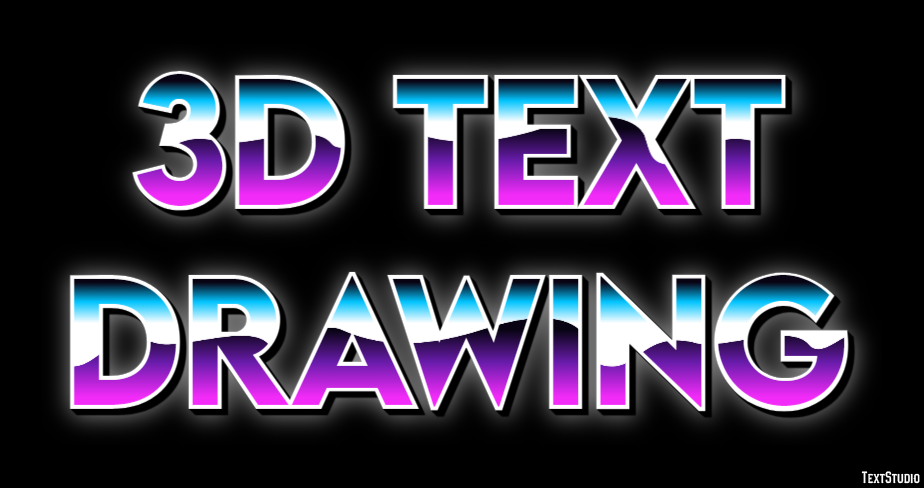 3d Text Drawing Efeito de texto
