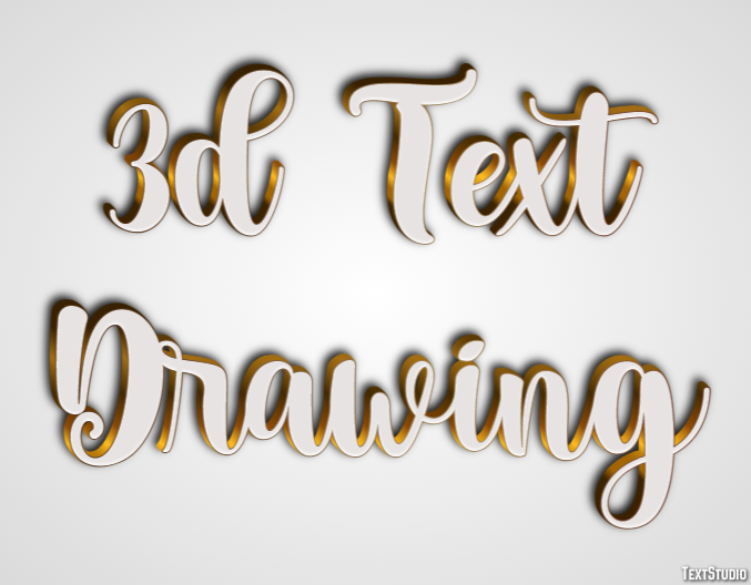 3d Text Drawing Efeito de texto