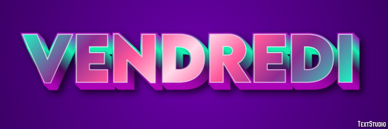 Vendredi Effet de texte