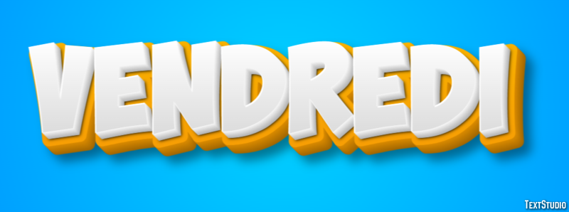 Vendredi Effet de texte