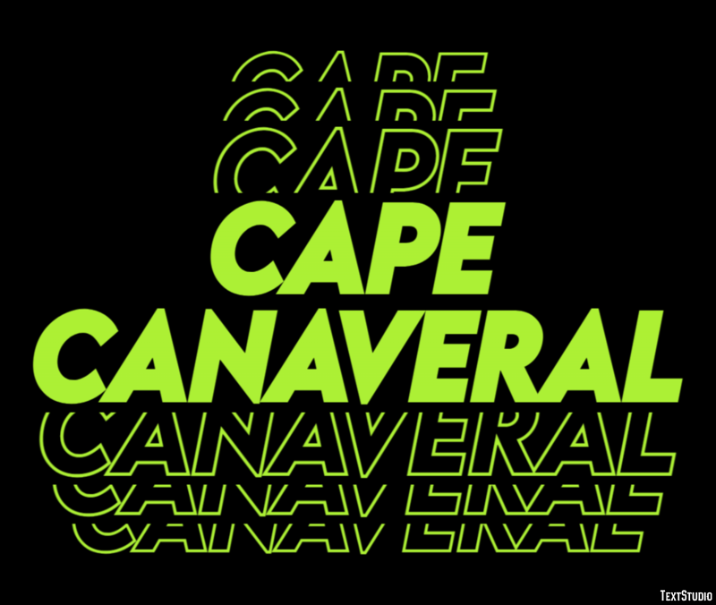 Cape Canaveral Tekst Effect