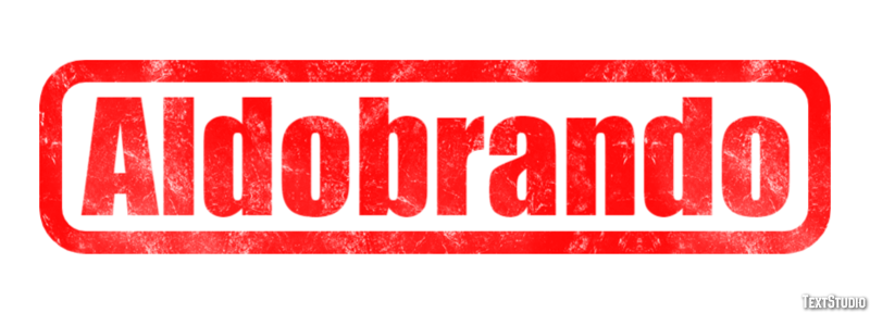 Aldobrando Effetto testo