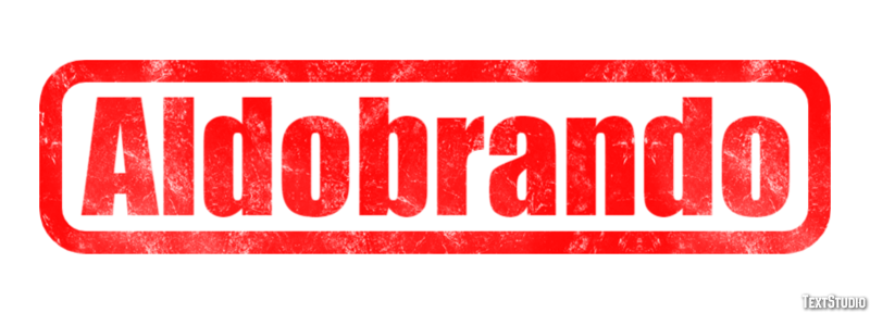 Aldobrando Effetto testo