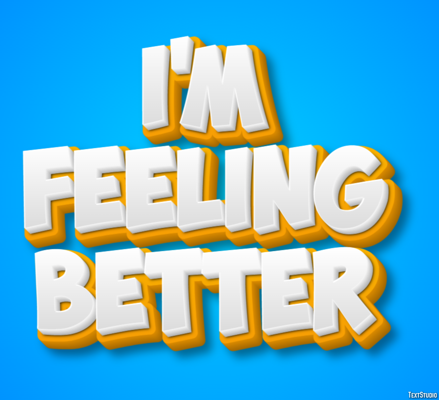 I'm feeling better Text Effect