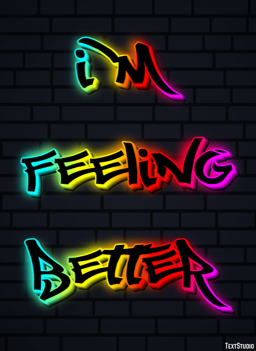 I'm feeling better Text Effect
