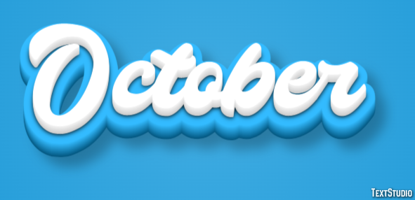 October Text Effect