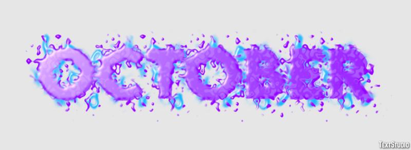 October Texteffekt