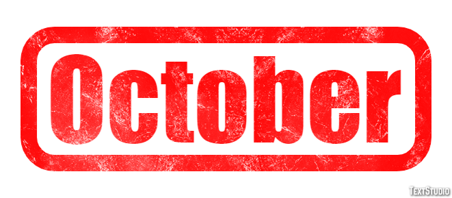 October Efeito de texto