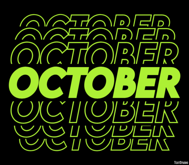 October Texteffekt