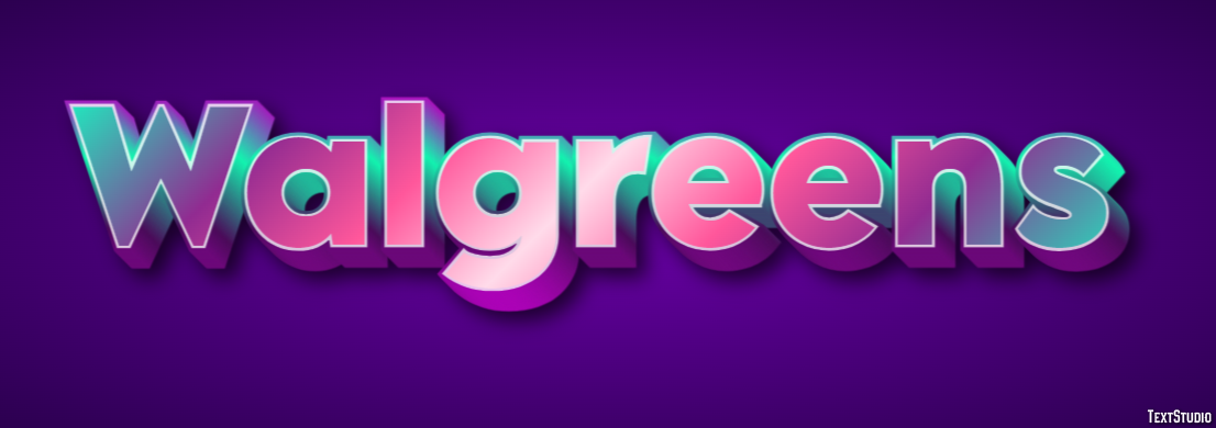 Walgreens Text effect