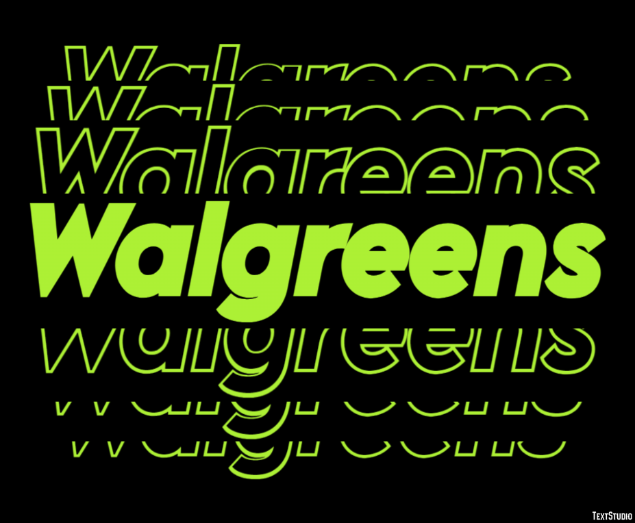 Walgreens Text effect