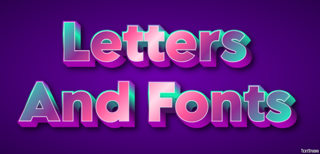 Letters And Fonts Efekt tekstowy