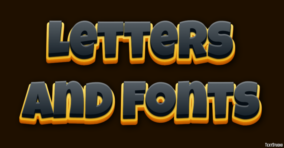 Letters And Fonts Efekt tekstowy