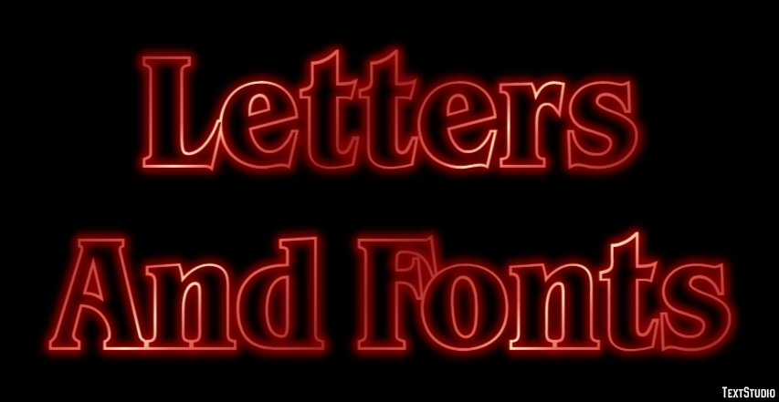 Letters And Fonts Efekt tekstowy