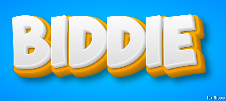 Biddie Text effect