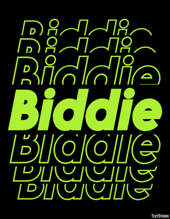 Biddie Text Effect