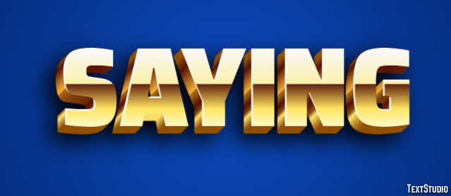 Saying Text Effect