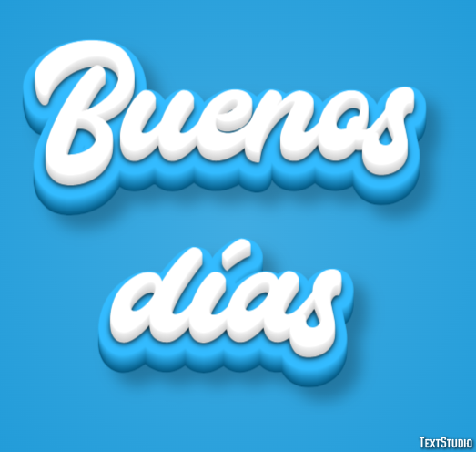 Buenos días Efecto de Texto