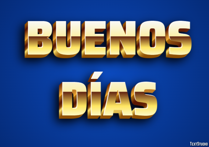 Buenos días Efekt tekstowy