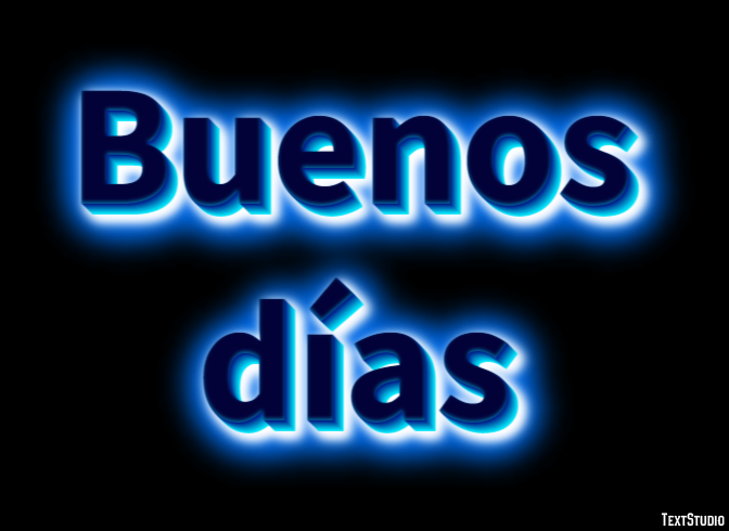 Buenos días Text Effect