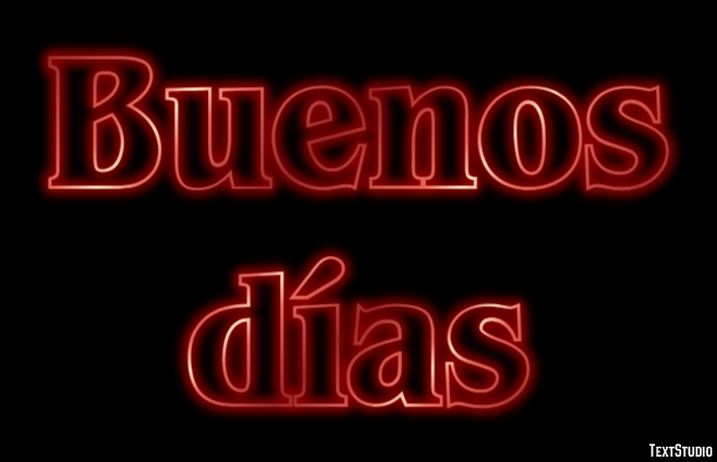 Buenos días Efecto de Texto