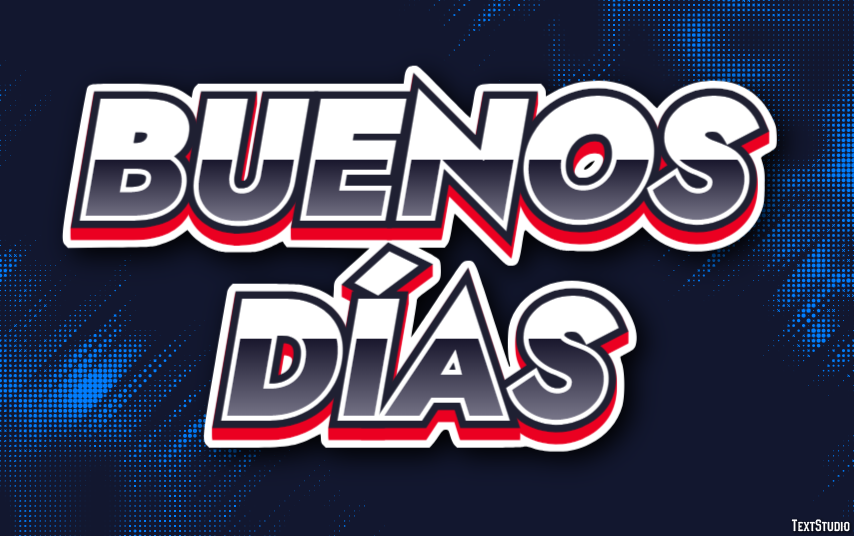 Buenos días Efekt tekstowy