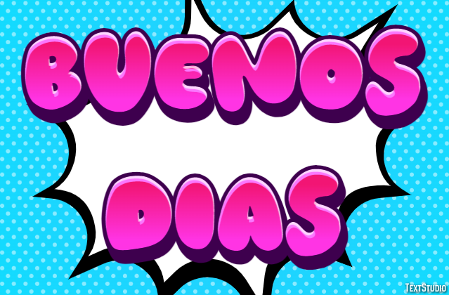 Buenos días Efekt tekstowy